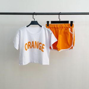 رنگ نارنجی ست تیشرت و شورتک پرتقال ORANGE کد:14-20