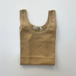 تاپ رکابی زنانه یقه گرد کرم